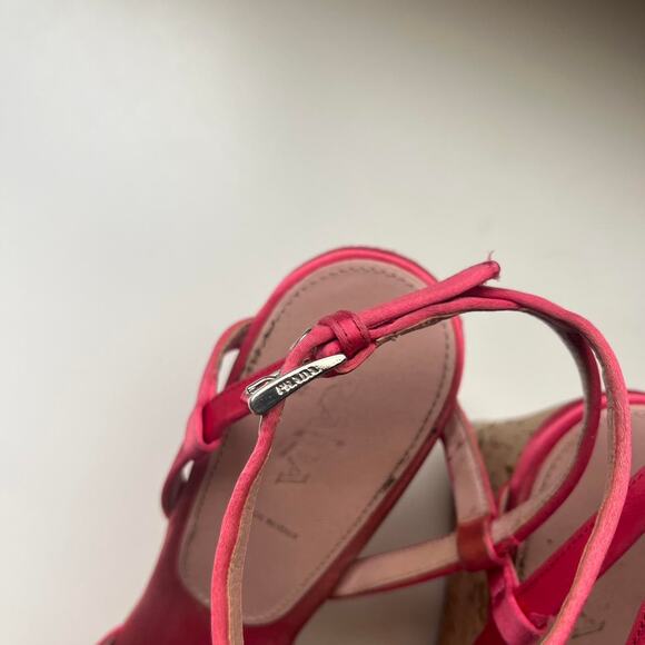 Vintage prada pink satin wedges - Picture 5 of 7